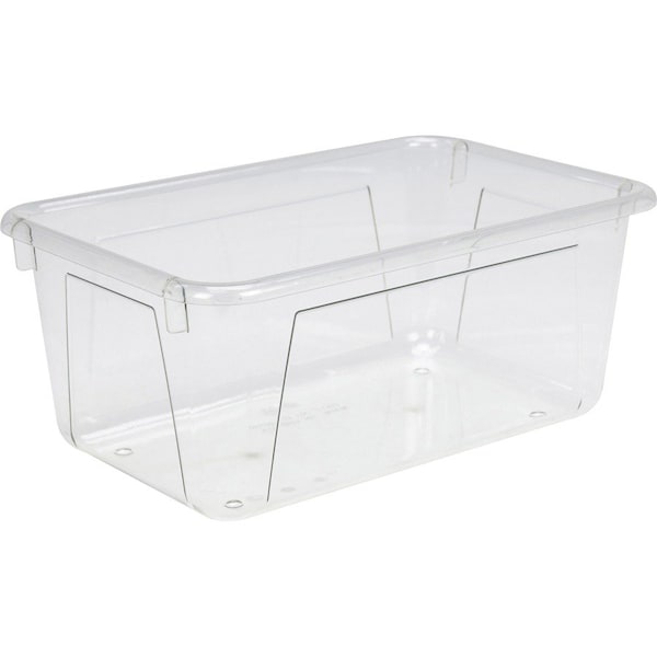Storage Bin, Clear, 5.2 in H, 7.8 in W, 12.1 in L, 5 PK
